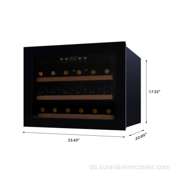 Lav støj sort indbygget væg vin køleskab